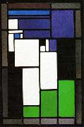 Theo van Doesburg Stained-glass Composition Female Head. Germany oil painting artist